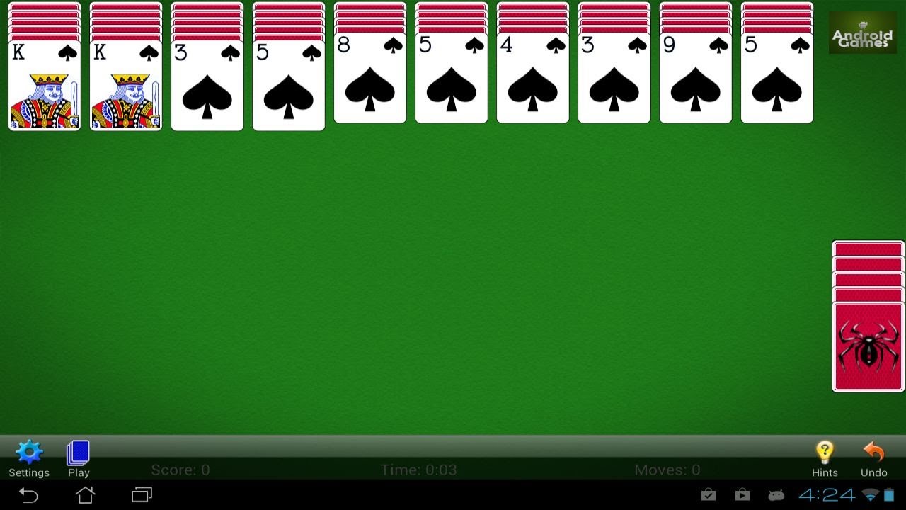 Spider solitaire games