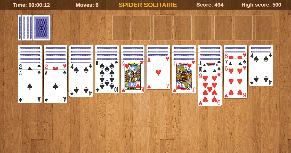 Play free spider solitaire game online - viewsnde